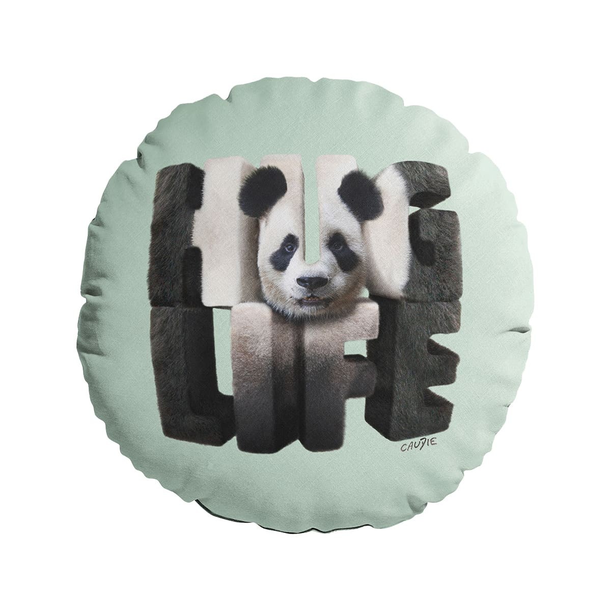 Coussin rond Hug Life ø 42 cm pour soulager l'assise sur chaise en bois