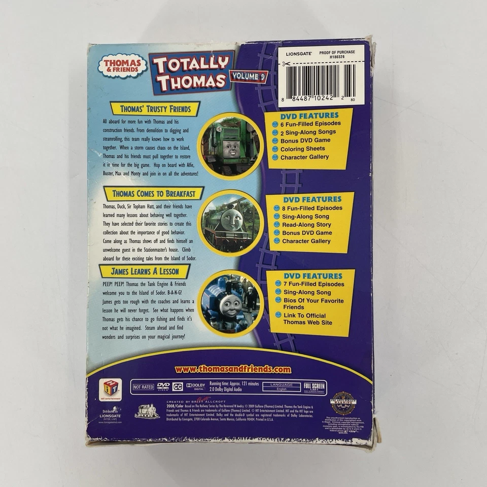 Thomas & Friends Totally Thomas Volume 9 - 3 DVD Set - 2 Sealed/ 1 opened - Image 2 of 4