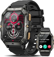Military Smart Watches for Men Answer/Make Calls , 2.02'' Fitness Smart Watch f