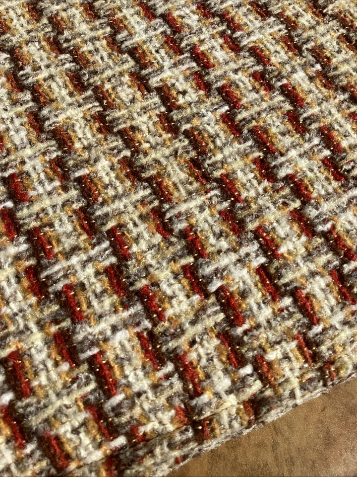 Cojín de asiento de silla MCM vintage años 60 70 *Cojín solo CHAISE patrón loco ZZ Foto 2 de 4