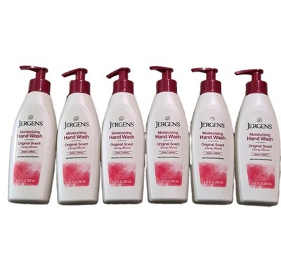 Jergens Moisturizing Hand Wash Original Cherry Almond Scent 8.45oz Each Lot of 6