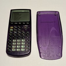 Texas Instruments TI-83 Plus Graphing Calculator Purple Clear Case Tested Works