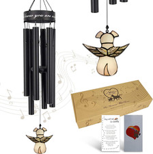 Pet Memorial Wind Chime, 30 Inches Paw Print Pet Remembrance Gift to Honor and R