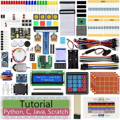 Starter Kit für Raspberry Pi 4 B 3 B+ 400 Zero 2 W 223 Teile 128 Projekte