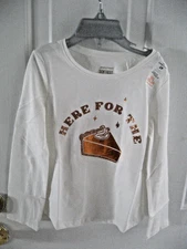 Jumping Beans Softest Tee Girl Size 4T Thanksgiving White NWT
