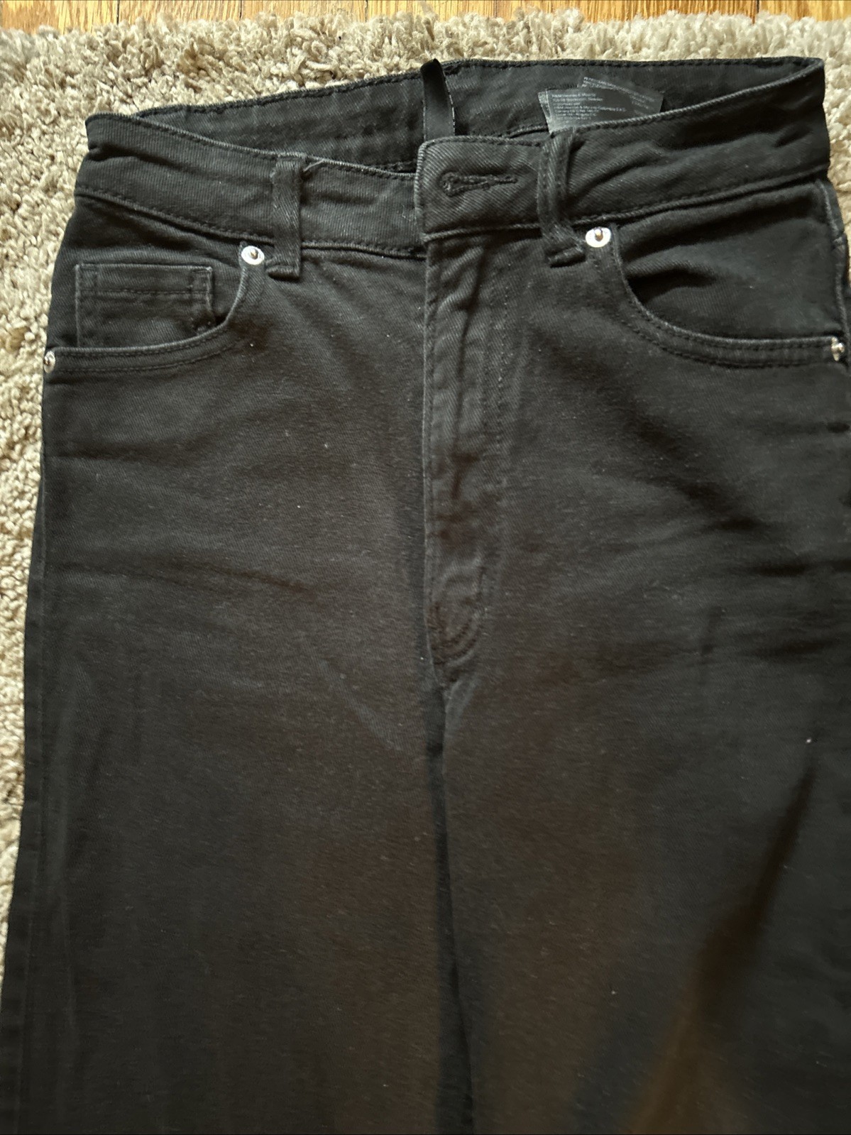 H&M DIVIDED Women’s Black Straight Leg Jeans Size 2 thumbnail 7