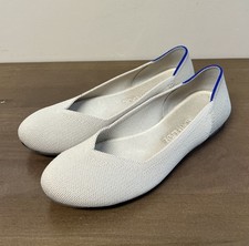 ROTHY  s Sz7 Round Toe Beige w/Camo Soles Slip On Knit Ballet Flats Shoes Loafers