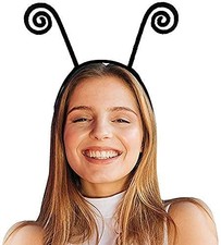 Butterfly Antenna Headband for Girls Women - Black Velvet Bug Antenna for