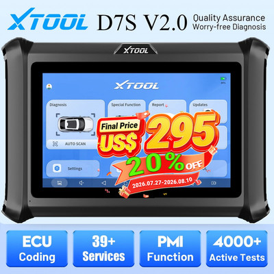 2026 XTOOL D7S V2.0 Bidirectional Diagnostic Tool Full System OBD2 Scanner ABS