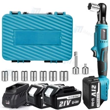 21V Cordless Electric Ratchet Wrench Set 3/8" Compatible For Makita Battery