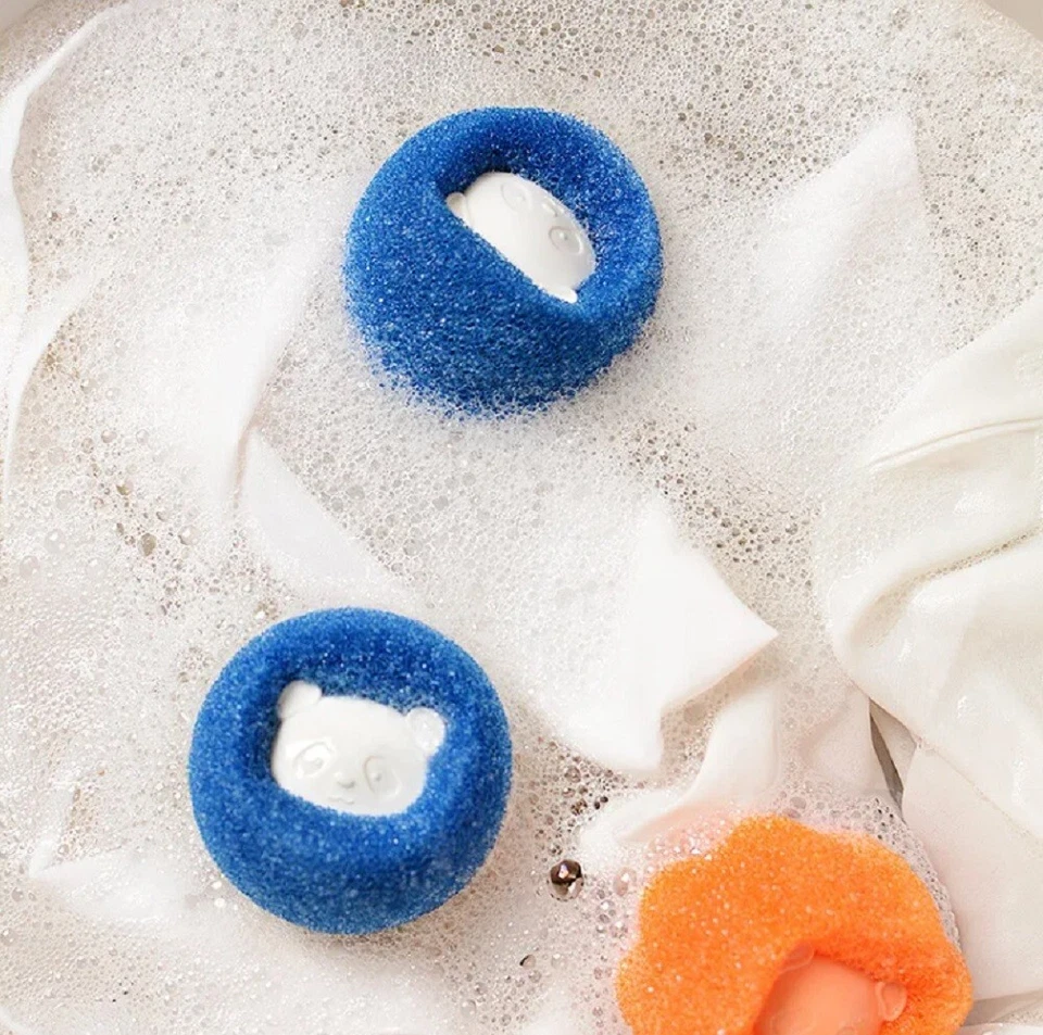 8 件宠物脱毛球-可重复使用洗衣烘干机毛球捕手衣服 — 第 2/4 张图片