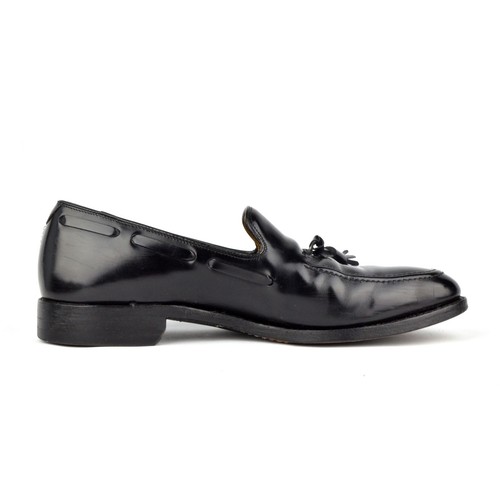 Johnston & Murphy Herren Halbschuh Gr. 9,5 D/B Schwarz Leder Quaste Boot Freizeitschuh - Bild 6 von 12