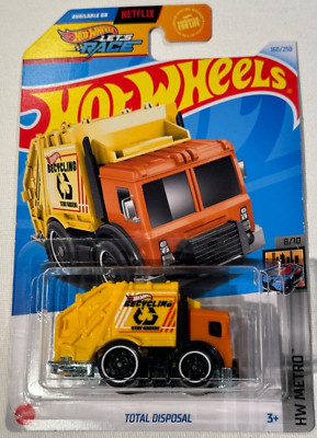 2024  HOT WHEELS   TOTAL DISPOSAL 8/10 HW METRO #160/250 LETS RACE YELLOW