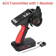 RC Controller Transmitter and Receiver 2.4G 6CH for 1/10 1/8 RC Car Boat parts