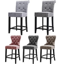Upholstered Kitchen Breakfast Counter Chairs Bar Stools Barstools Stool Chair UK