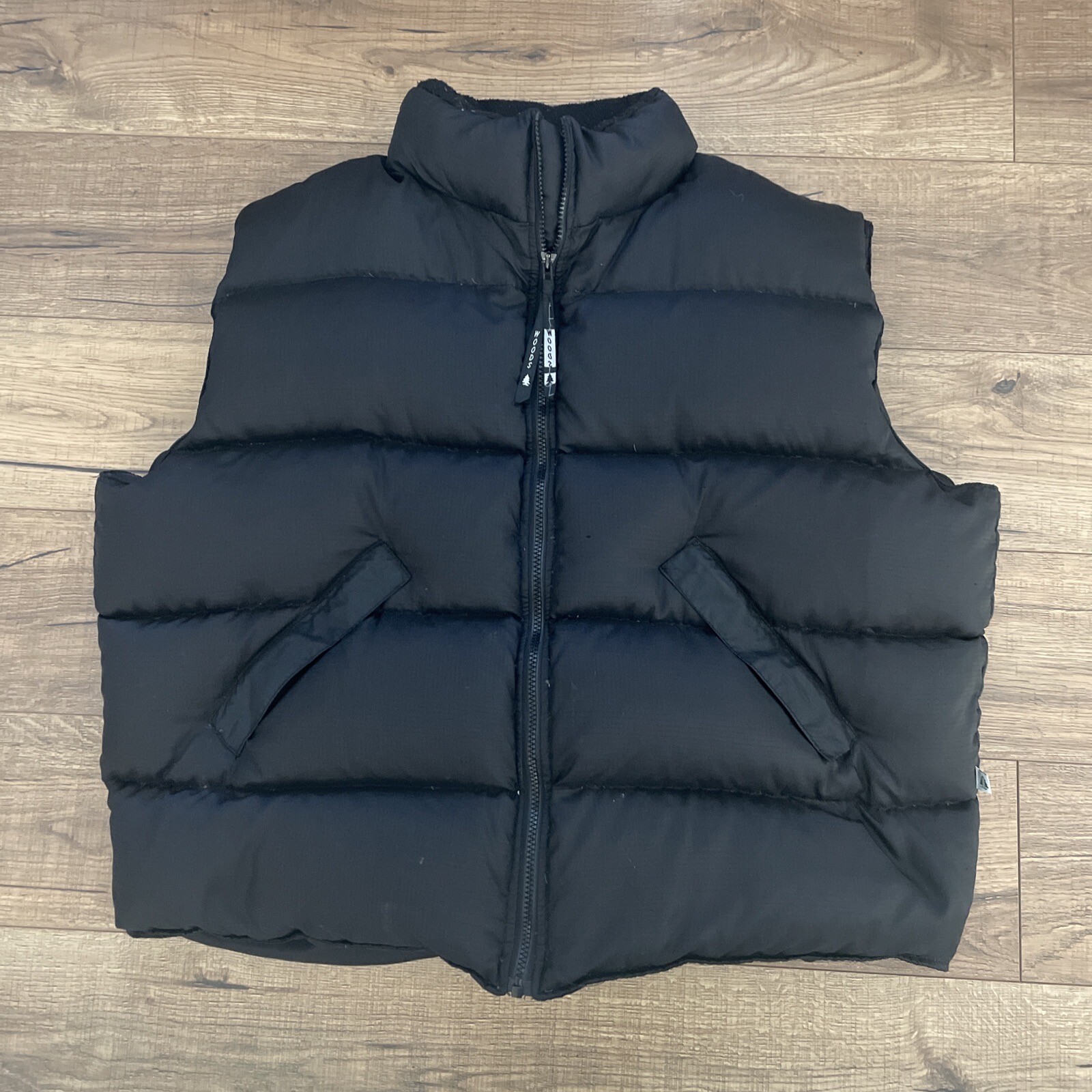 Vintage Goose Down Vest Mens Arctic Woods Black Puffy… Gem