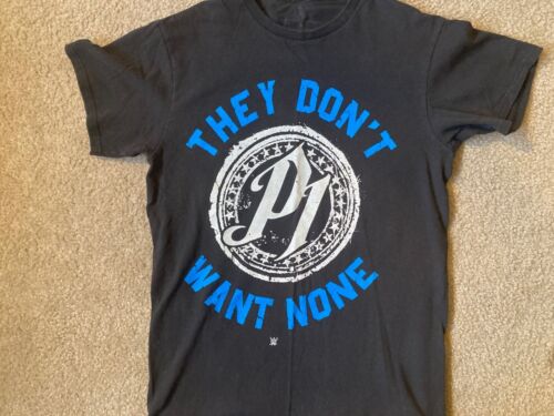 WWE Authentic AJ Styles They Dont Want None Black T Shirt Mens Small - Picture 3 of 8