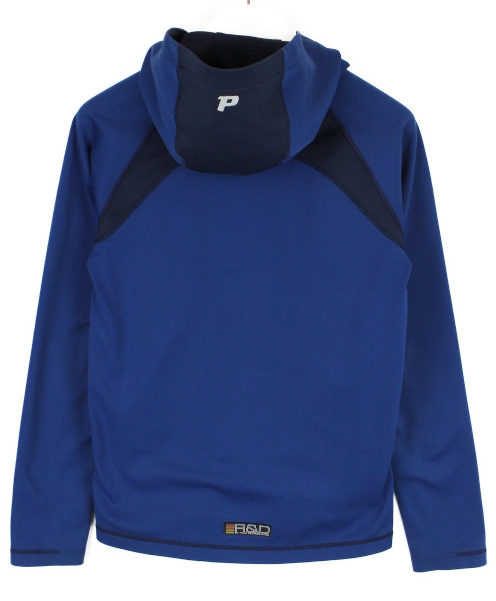 PEAK PERFORMANCE R&D Mid Hood Z Hoodie Men's SMALL Full Zip Blue
