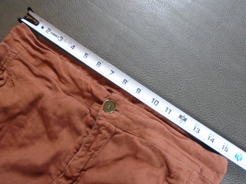 XCVI Medium Linen Blend Casual Pants Slim Leg Drawstring Rust Pockets Womens - Picture 6 of 10