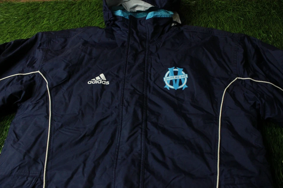 OLYMPIQUE MARSEILLE 1999/2000 FOOTBALL WARM COAT JACKET TRAINING ADIDAS ORIGINAL - Image 2 of 4