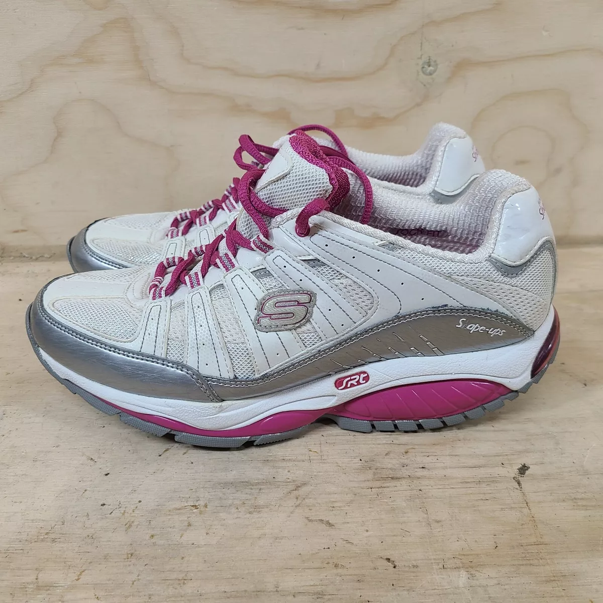 Womens Skechers Kinetix SRT White/Pink Size US 8.5 sn 12340 | eBay