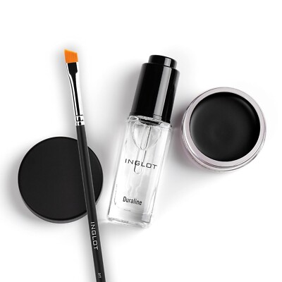 Inglot Eye Essentials Set -Duraline + AMC Eyeliner Gel 77 + Makeup Brush 31T