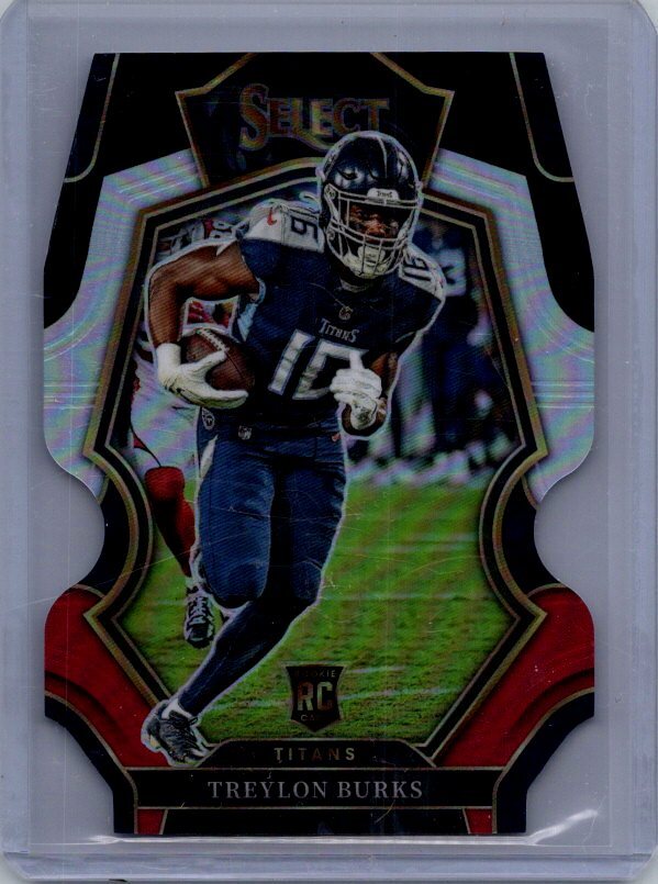 2022 Panini Select #195 Treylon Burks Black and Red Prizm Die Cut