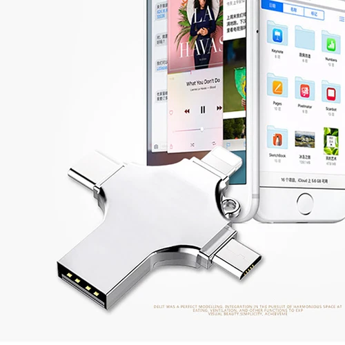 64-512GB 4 in 1 Type-c Pendrive USB Flash Drive Memory Stick For iPhone Samsung
