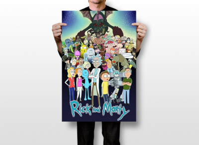 Rick And Morty Action Movie Poster – 91,5 X 61 Cm, Bunt, Papier, Ideal Für Zimmerdeko & Fan-Collection
