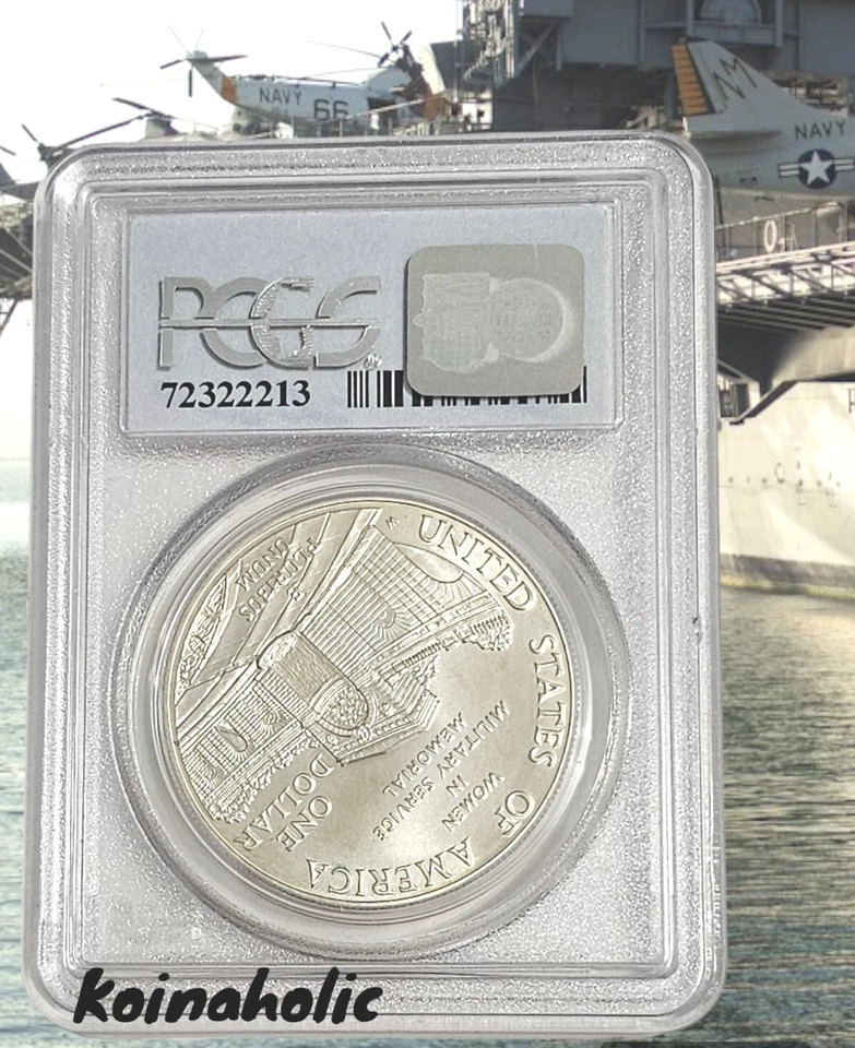 1994 W Women in the Military Commemorative Silver Dollar MS69 PCGS Jessica Lynch - Image 2 of 4