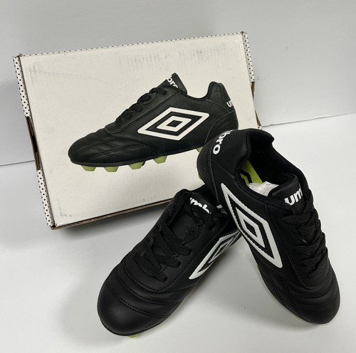 New In Box Umbro Soccer Finale Cleats Black Umbro logo black and green Kid’s 12 - Picture 2 of 7