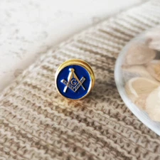 Masonic Lapel Pins freemasonary Badge Mason Freemason Blue Round 1cm Fashion