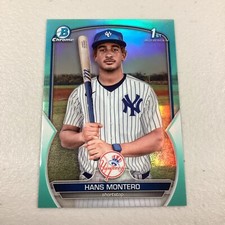 Hans Montero 2023 Bowman Chrome 1st Bowman Aqua Refractor 123/125