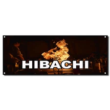 HIBACHI Food Fair Restaurant Cafe Market Vinyl Banner Sign W/ Grommets