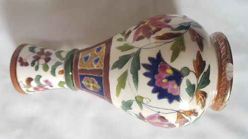 STRIKING FRENCH GIEN AESTHETIC PERSIAN STYLE VASE CIR late 19c - Picture 2 of 8