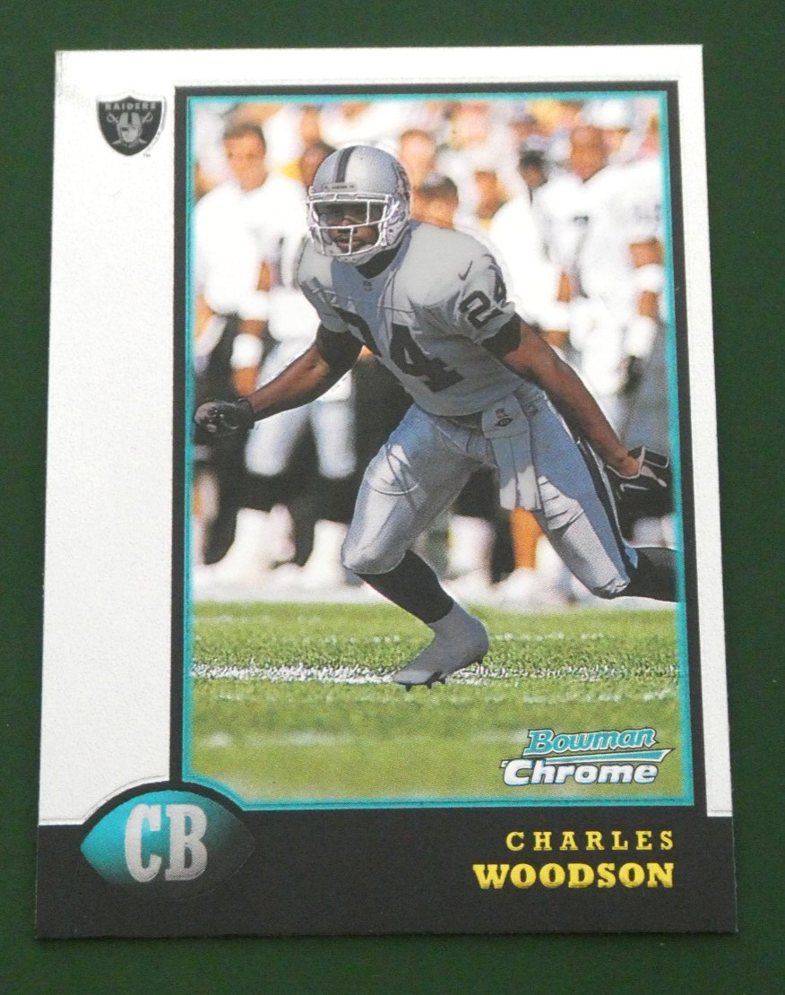 CHARLES WOODSON Rookie Card 1998 Bowman Chrome #181 RC HOF