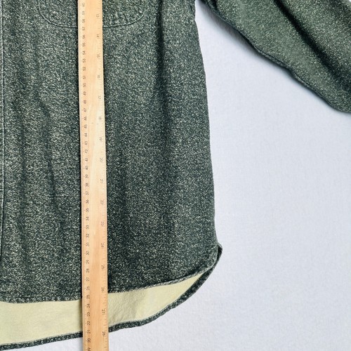 Freedom Foundry Mens L Flannel Shacket Jacket Dark Green Bonfire Woods Rugged - Picture 7 of 9