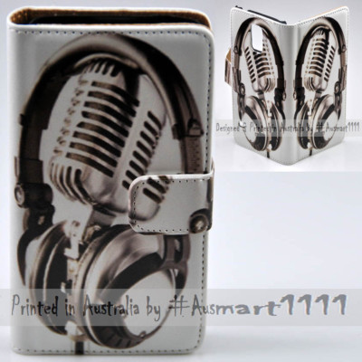 For Nokia Series - Chrome Headphone Print Wallet Mobile Phone Case Cover