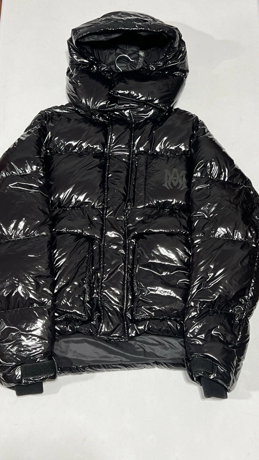 Amiri giacca piumino e piumino nero taglia M 100% AUTENTICO nuovo con etichetta
