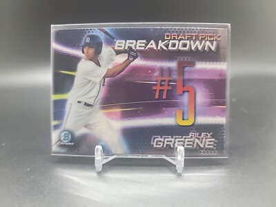 2019 Bowman Chrome Draft Baseball Riley Greene Draft Pick Breakdown #5 Tigers  