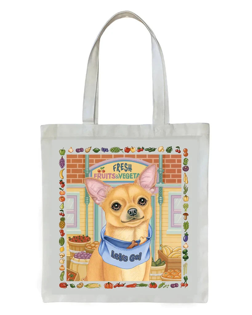 Chihuahua Tan Tote Bag