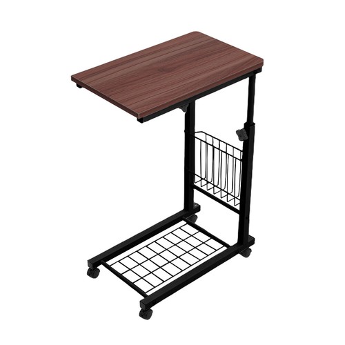 Height Adjustable Computer Laptop Desk Mobile C-Shaped Sofa Bed Tray Side Table - Picture 19 of 19