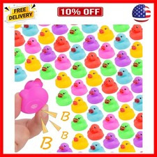 54-Pack Mini Rubber Ducks Set, Mini Colorful Rubber Duckies Bath Toy for Chil...