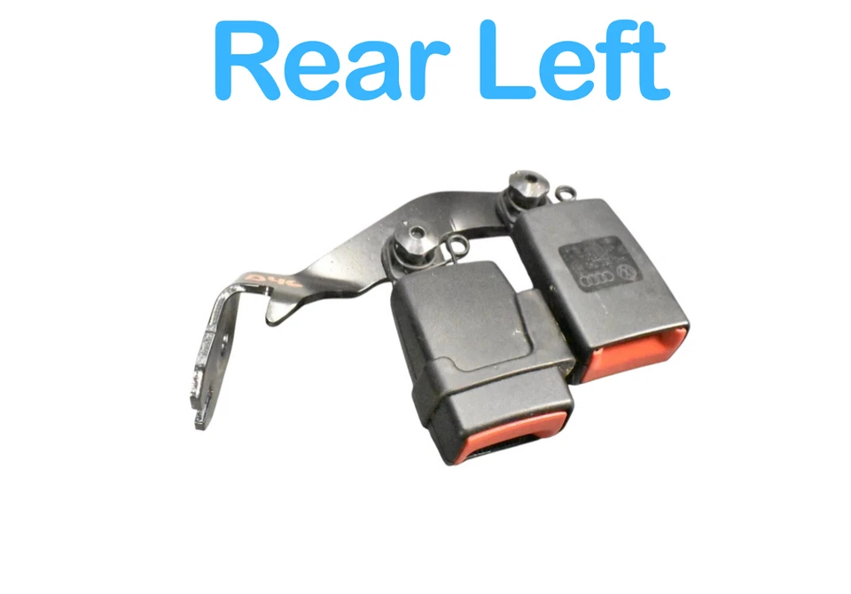 11-18 Audi S8 A8 Quattro Cinturón de seguridad trasero izquierdo doble hebilla/receptor cerraduras OEM Foto 3 de 4
