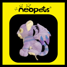Vintage 2003 Neopets Purple Faerie Kougra 6.5" Plush w/ Tags Limited Too - RARE