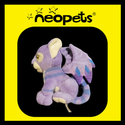 Vintage 2003 Neopets Purple Faerie Kougra 6.5'' Plush w/ Tags Limited Too -  RARE