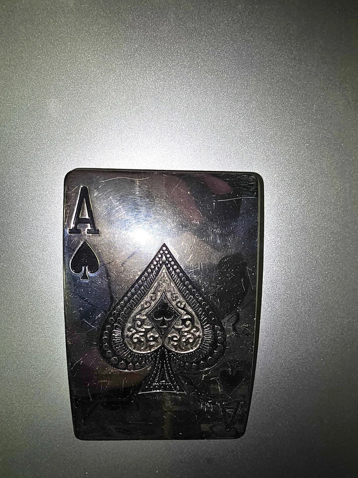 Ace of Spades Belt Buckle Silver Metal - Image 3 of 4