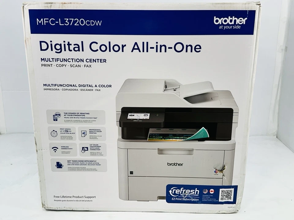 Brother MFC-L3720CDW Wireless Digital Color All-in-One Printer with Laser - Image 4 of 4