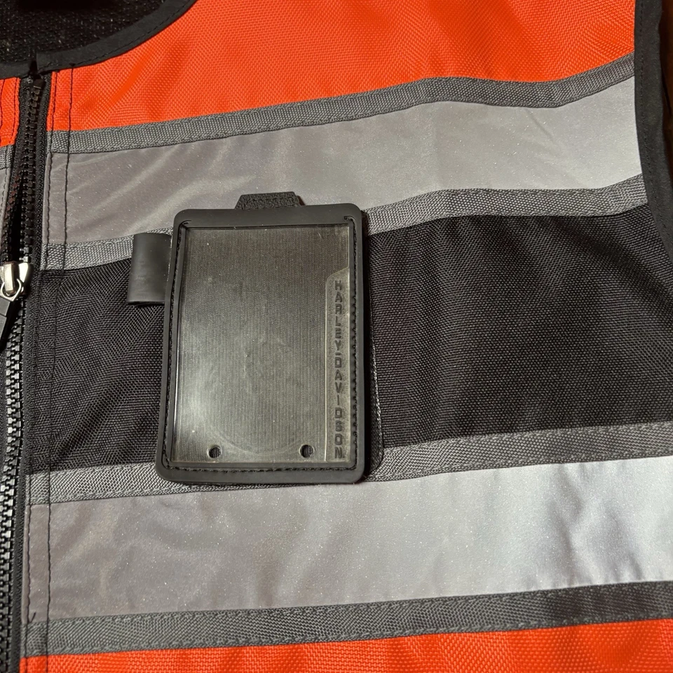 2010 Harley-Davidson Men's Hi-Vis Orange Riding Safety Vest XL - 3XL A2989 - Image 3 of 4