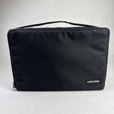 Vintage Case Logic 44+ CD Storage Travel Carry Case Black Tote Bag Hand Strap